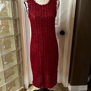 Red dress by Future Ozbek.